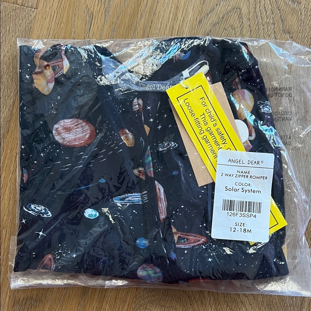 Angel Dear Space-Themed Zipper Romper
